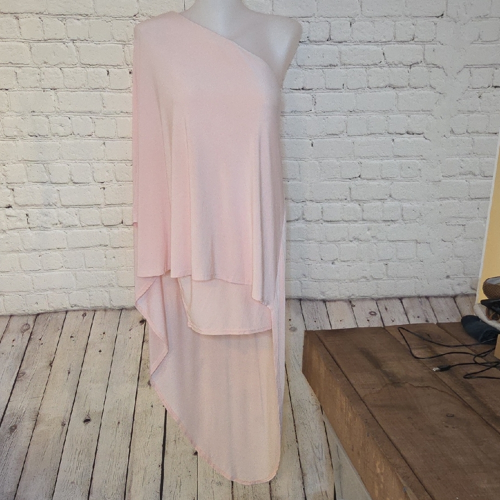 Chic Asymmetrical Pink Dress